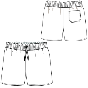 Moldes de confeccion para NENES Shorts Short 2962